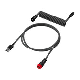 Câble spiralé HyperX USB-C vert clair-blanc